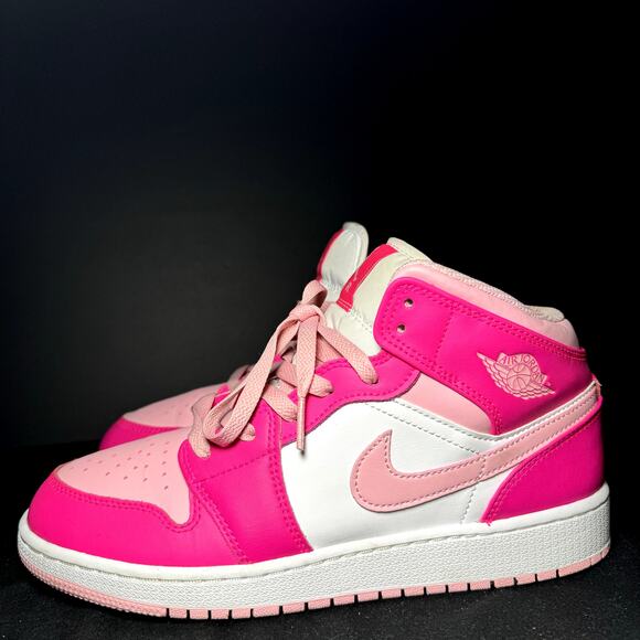 Size 7 - Nike Air Jordan 1 Mid GS Fierce Pink Men's Shoes - Picture 8 of 8